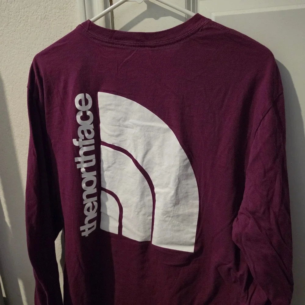The North Face Mens XL Long Sleeve Graphic T-Shirt Burgundy Maroon Half Dome